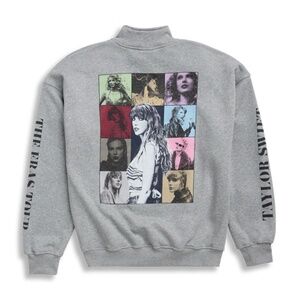 Taylor Swift The Eras Tour 2023 Official Grey Quarter-Zip - Size: Large